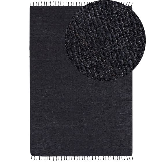 Matta SINANKOY Svart 160 x 230 cm Jute