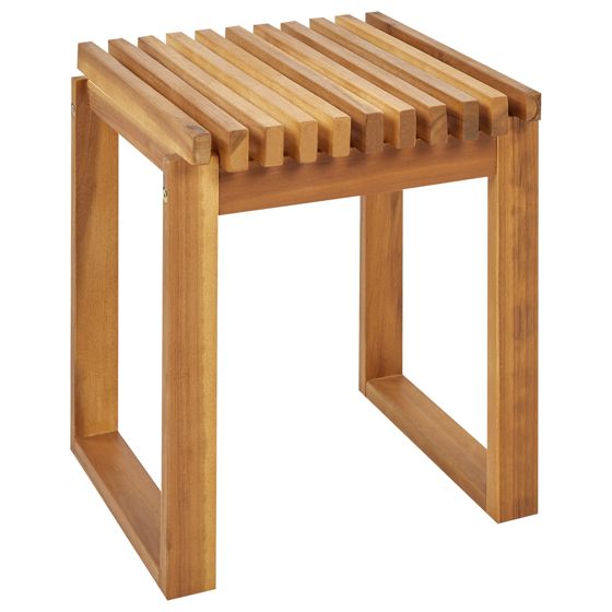 Sidobord för trädgården BELLANO 35 cm 40 cm Akaciaträ Brun