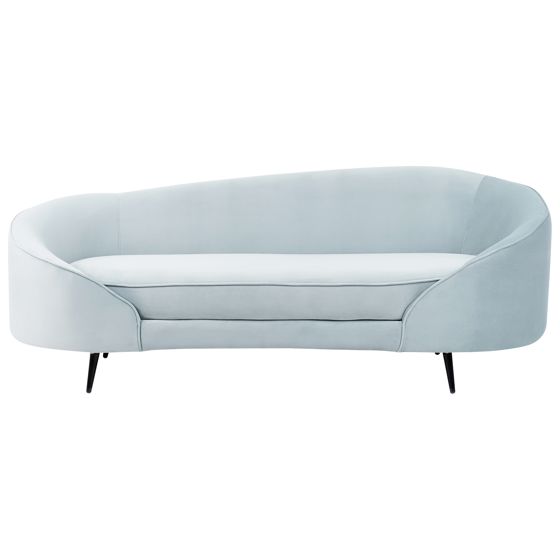Soffa 2-sits SAVAR Sammet Ljusblå