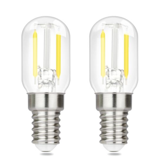 NETTLIFE LED-lampor E14 LED-lampor Vintage-lampor T22 2W E14, 2 st, Kallvit, 6000K