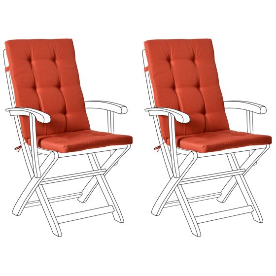 Set med 2 rygg-/sittdynor MAUI PREMIUM Röd
