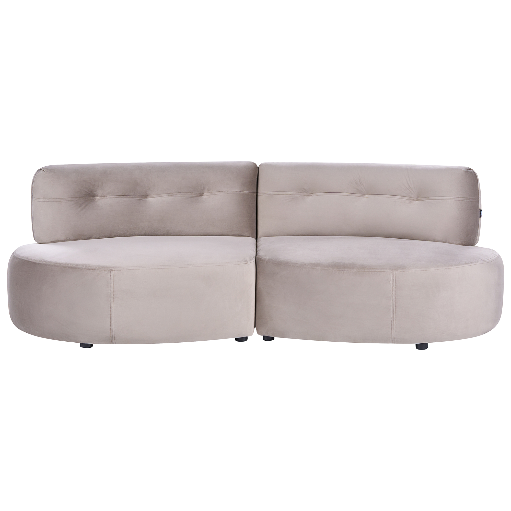 Soffa 3-sits LAERDAL Sammet Taupe