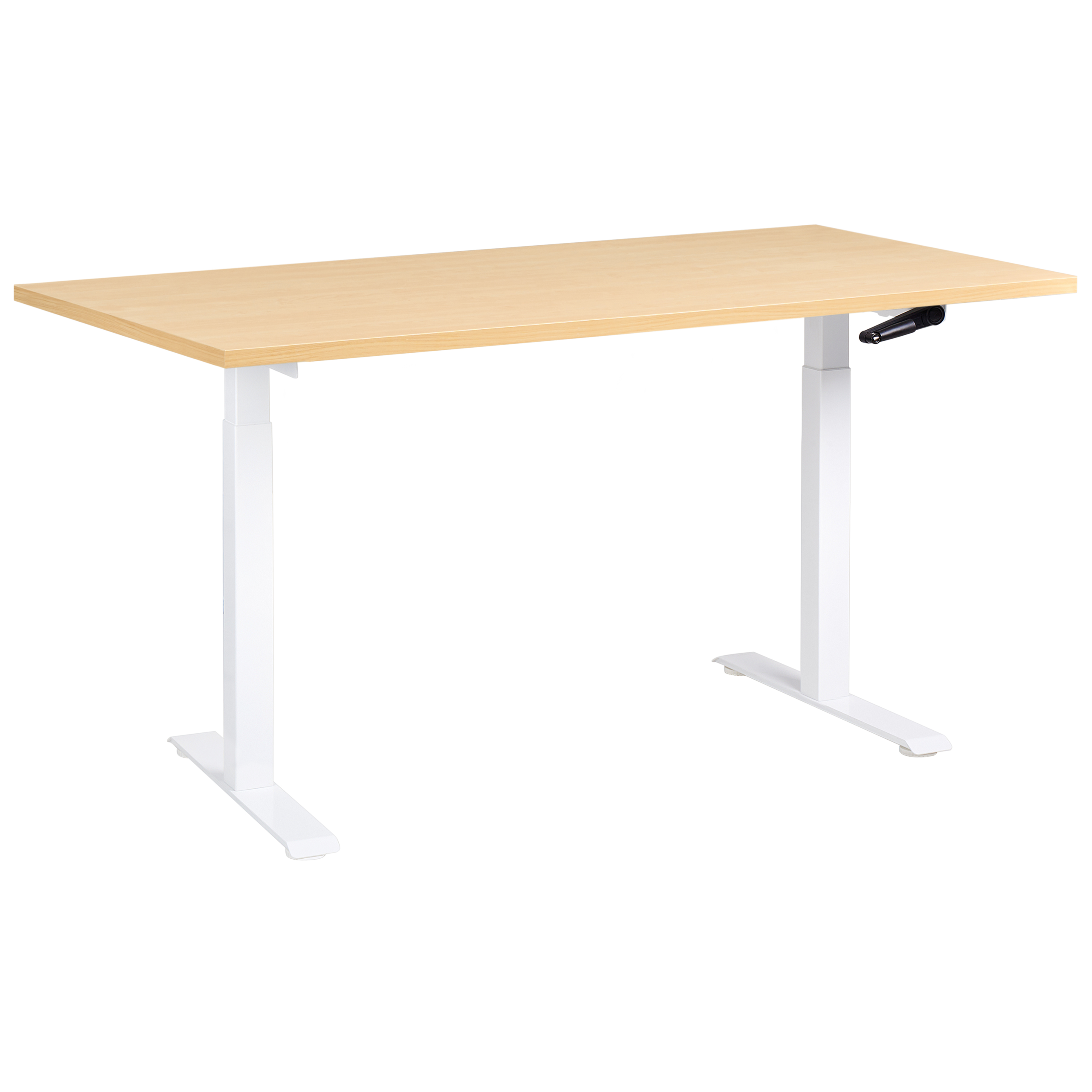 Manuellt höj- och sänkbart skrivbord DESTINES 160 cm 72 cm Ljusbrun/ Vit