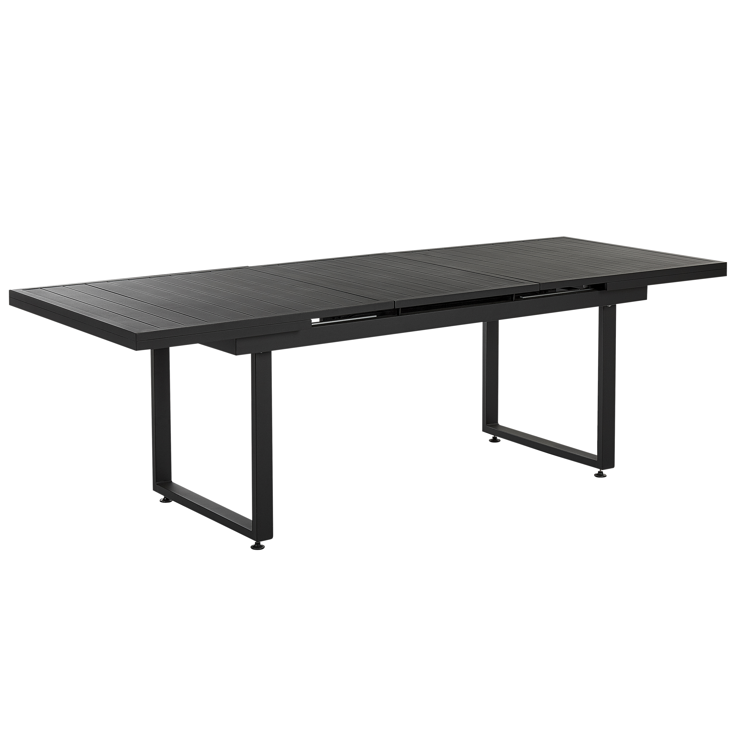 Utdragbart trädgårdsmatbord VALCANETTO 180/240 cm 90 cm Metall Svart