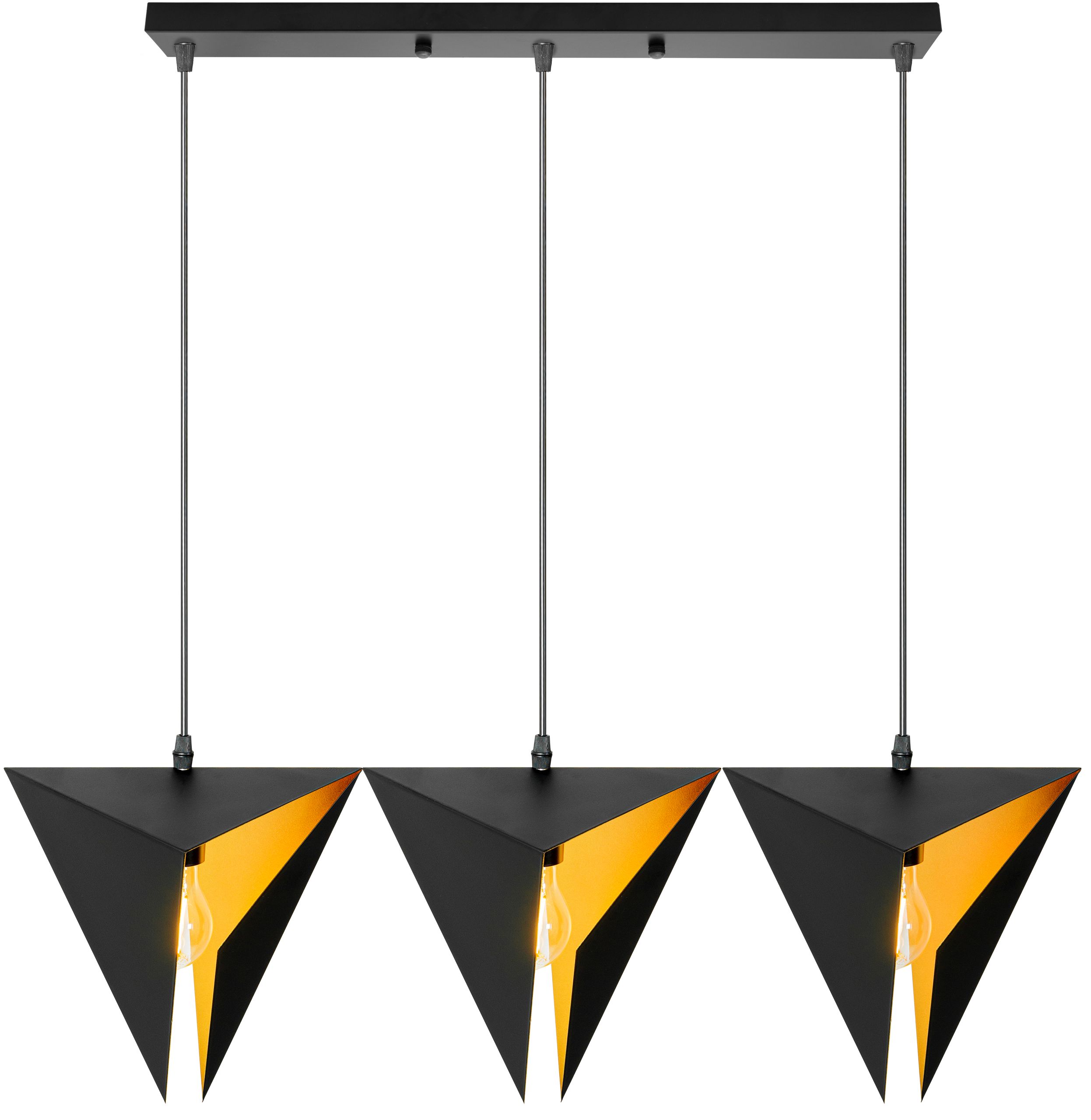 TOOLIGHT hängande taklampa APP254-3CP Svart 23x50x25cm