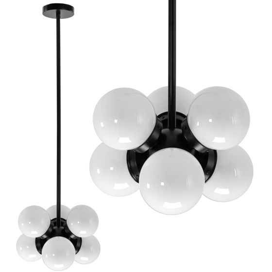 TOOLIGHT hängande taklampa APP904-6CP LOFT Svart 35x35x132cm