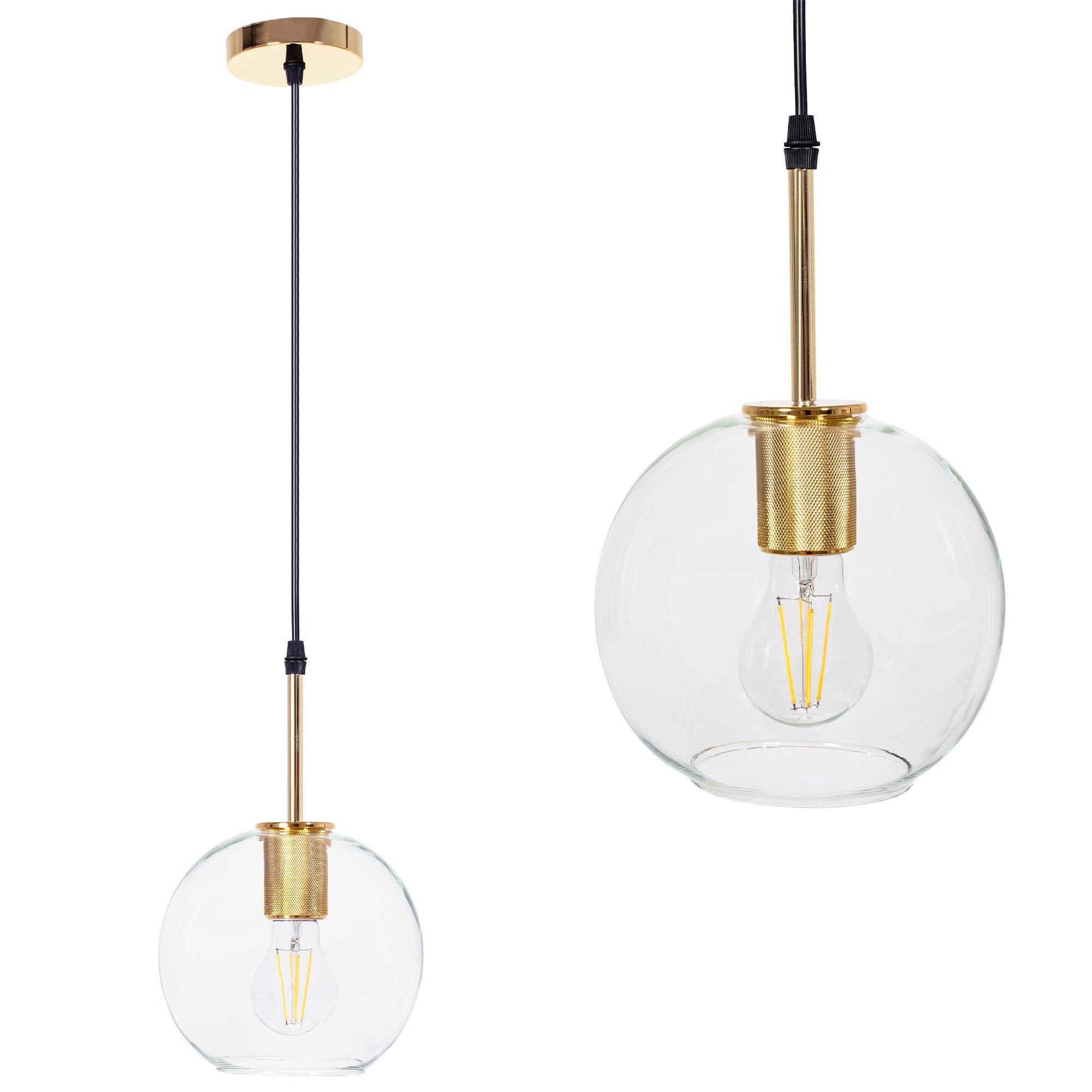 TOOLIGHT hängande taklampa APP1177-1CP Guld 17x17x26cm