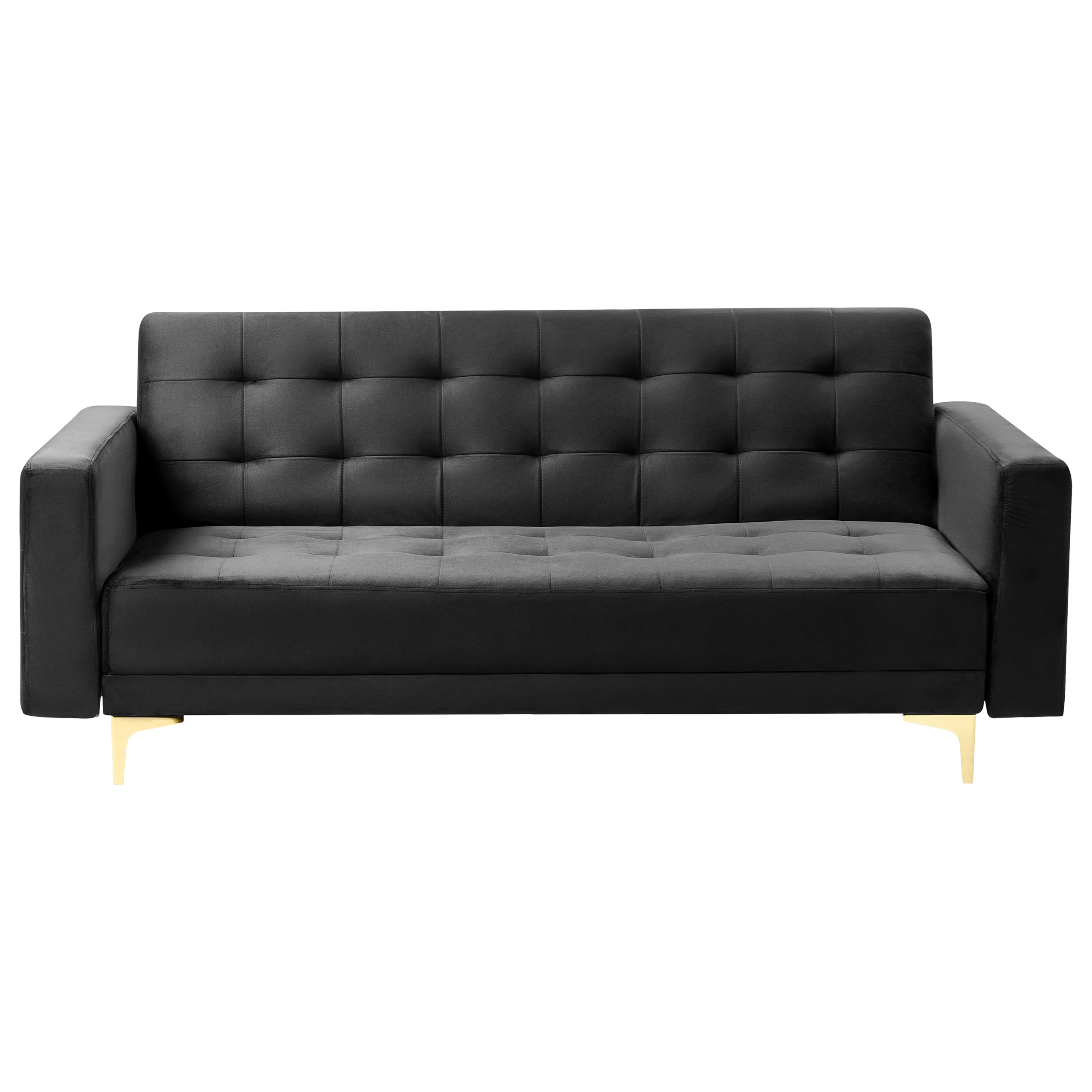 Bäddsoffa 3-sits ABERDEEN Sammet Svart