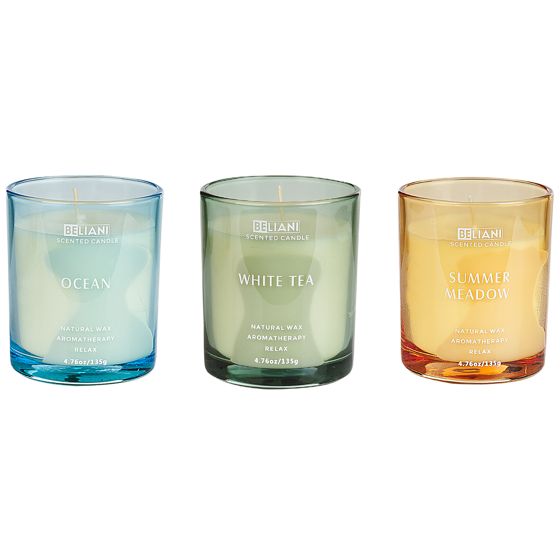 Doftljus 3-pack SHEER JOY Sojavax Friska doftnoter