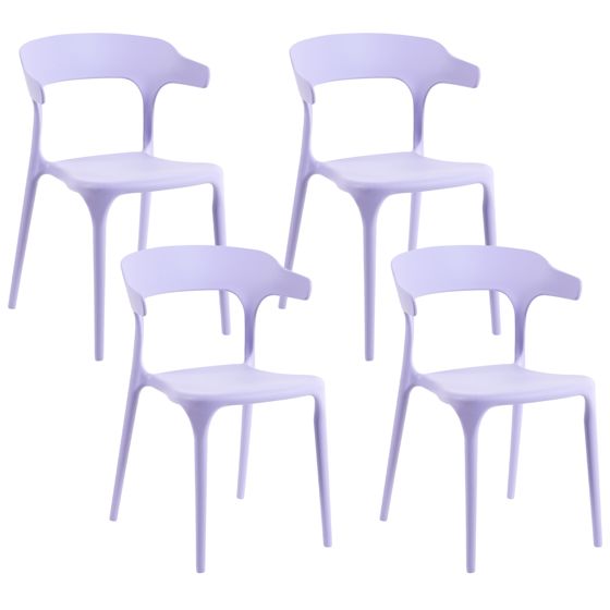 Set med 4 trädgårdsstolar GUBBIO Mörklila