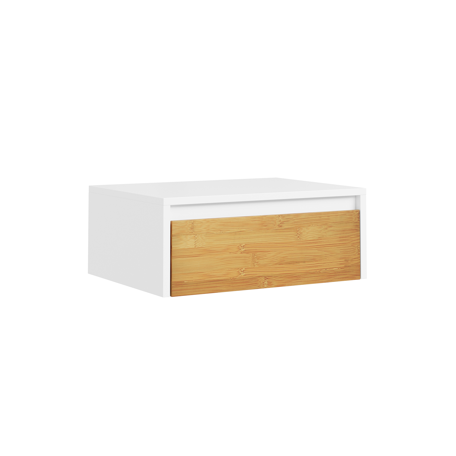 Nattduksbord med låda vit 40.0x29.8x15.6 cm FBT174-E-WN