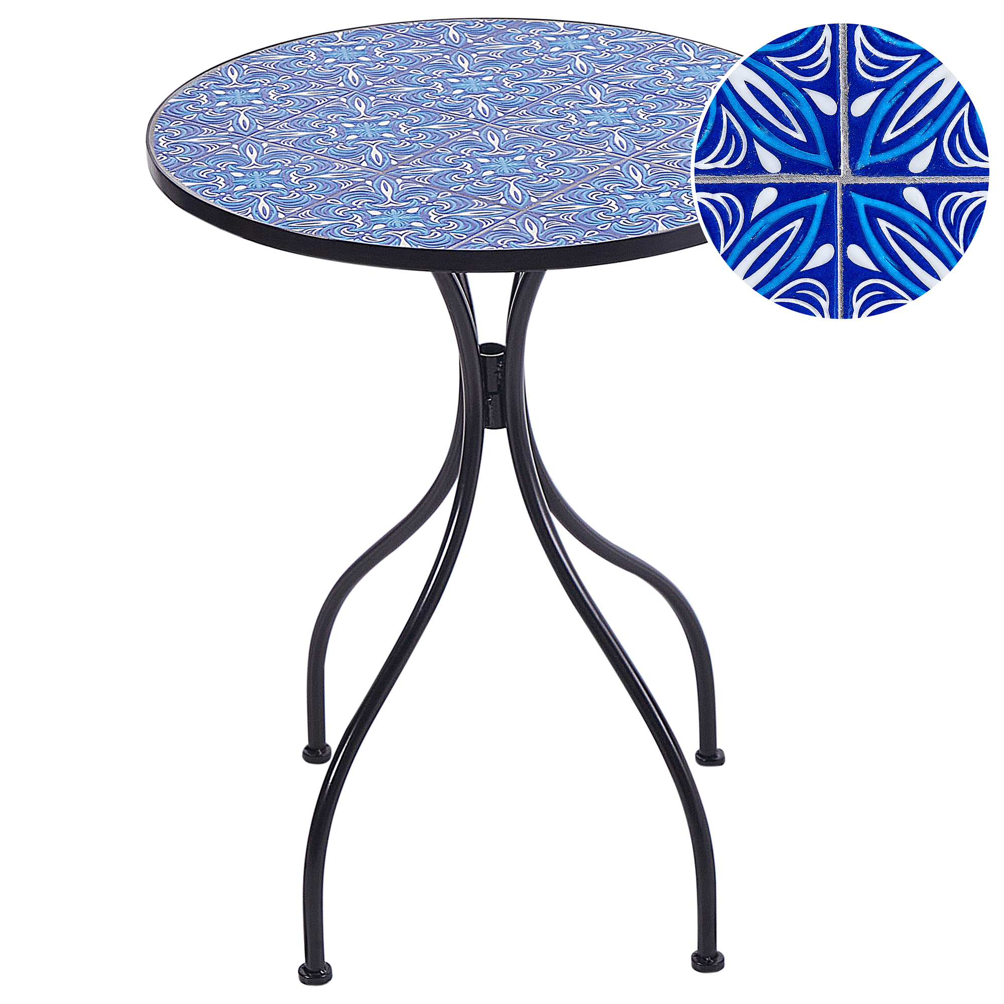 Bistrobord CIGLIANO 60 cm 60 cm Metall Svart