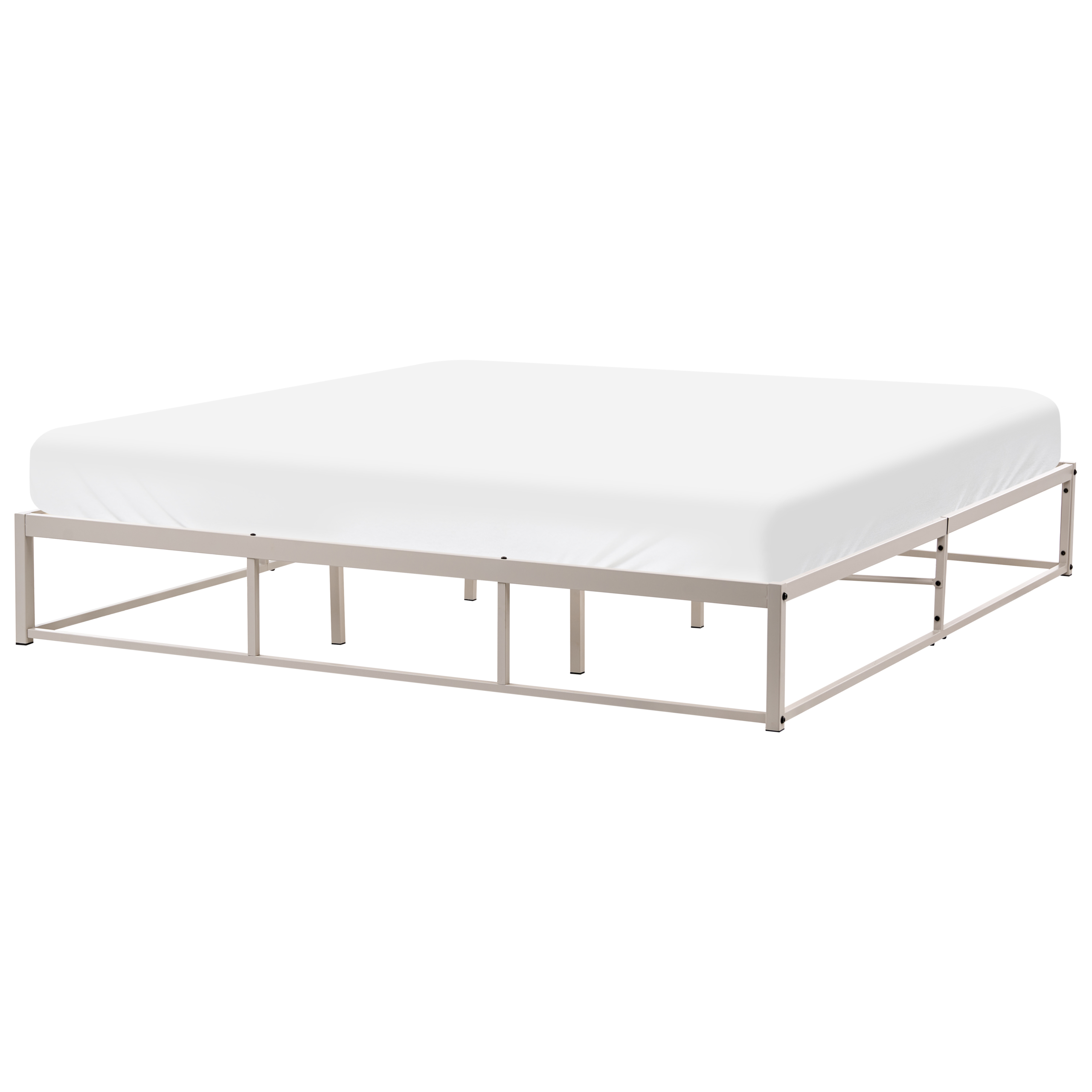 Säng utan huvudgavel Metall VIRY 180 x 200 cm Ljusbeige