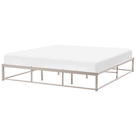 Säng utan huvudgavel Metall VIRY 180 x 200 cm Ljusbeige