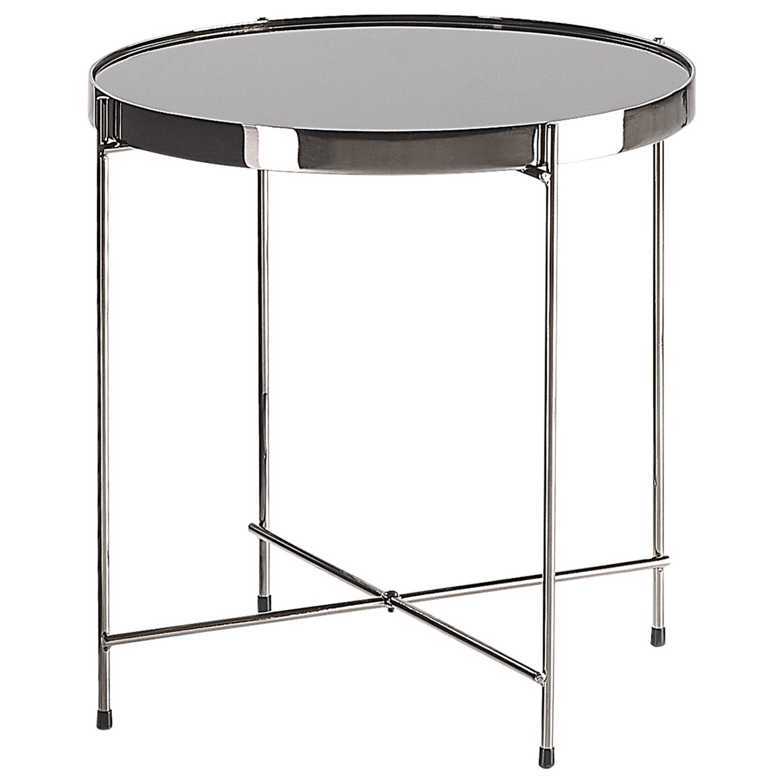 Sidobord LUCEA Härdat glas Silver