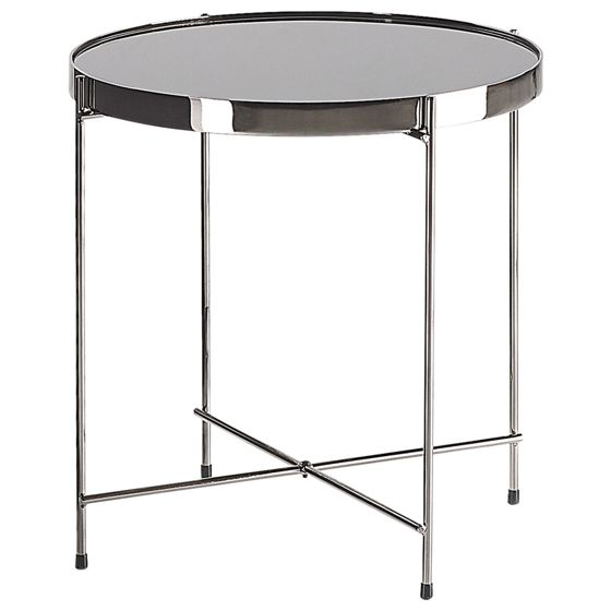 Sidobord LUCEA Härdat glas Silver