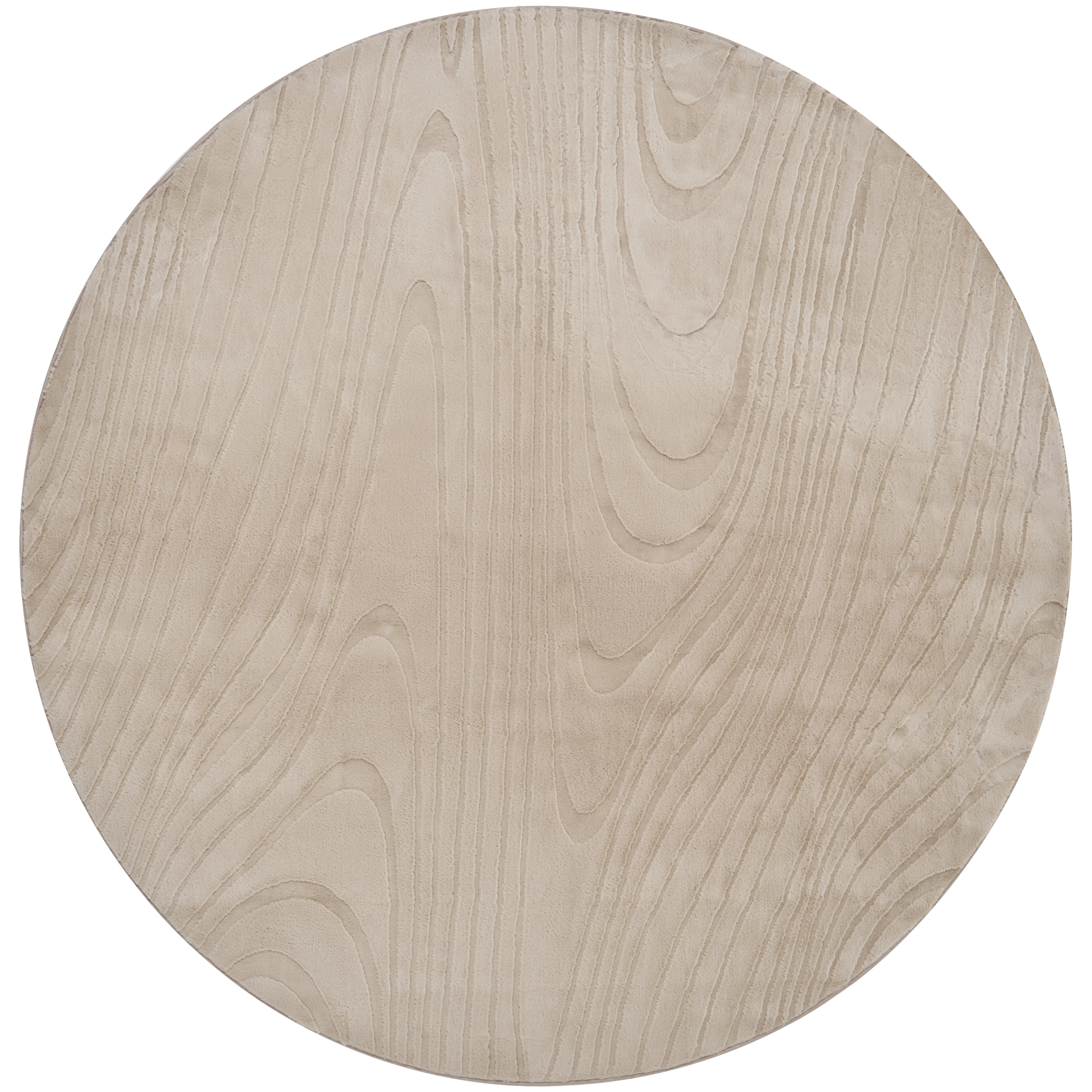 Fuskpälsmatta ONTAKE Beige ø 160 cm