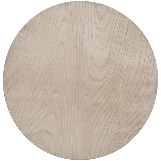 Fuskpälsmatta ONTAKE Beige ø 160 cm
