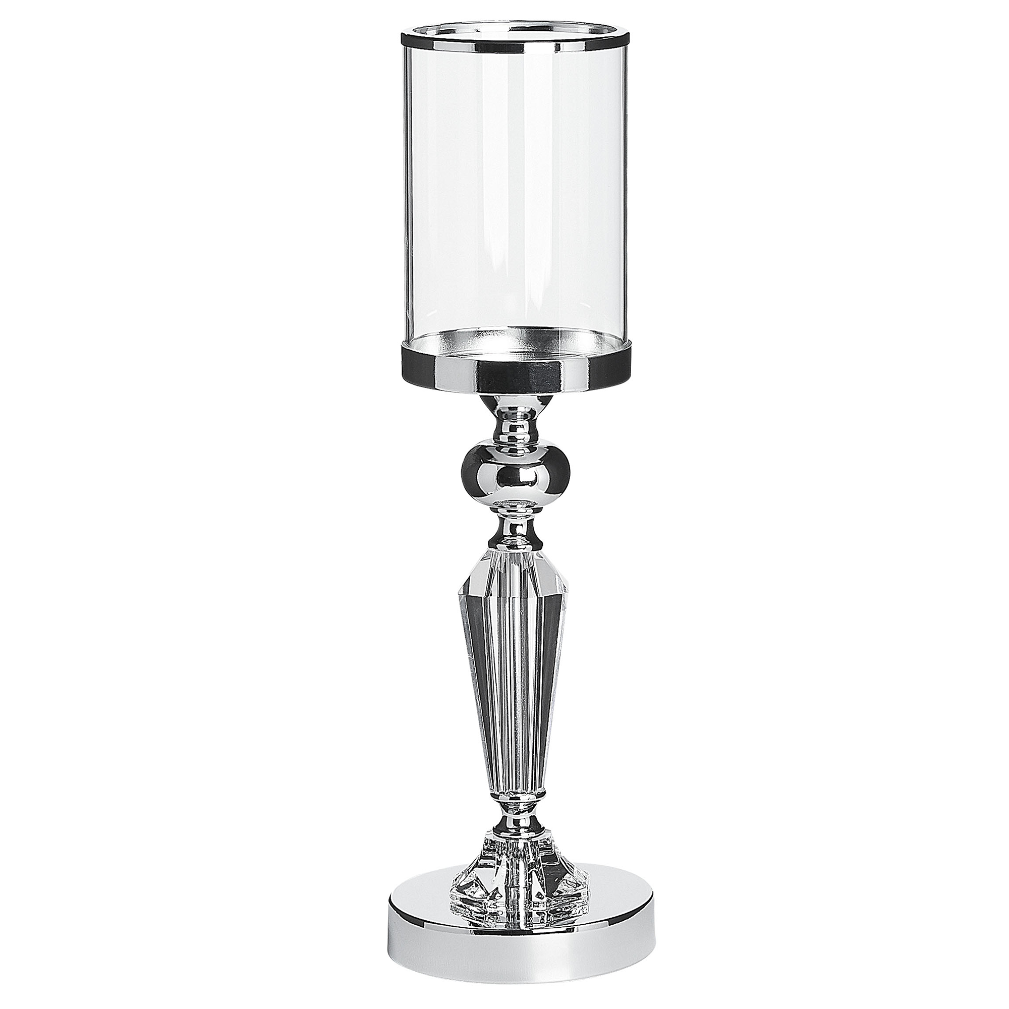 Ljusstake BONAO 42 cm Glas Silver