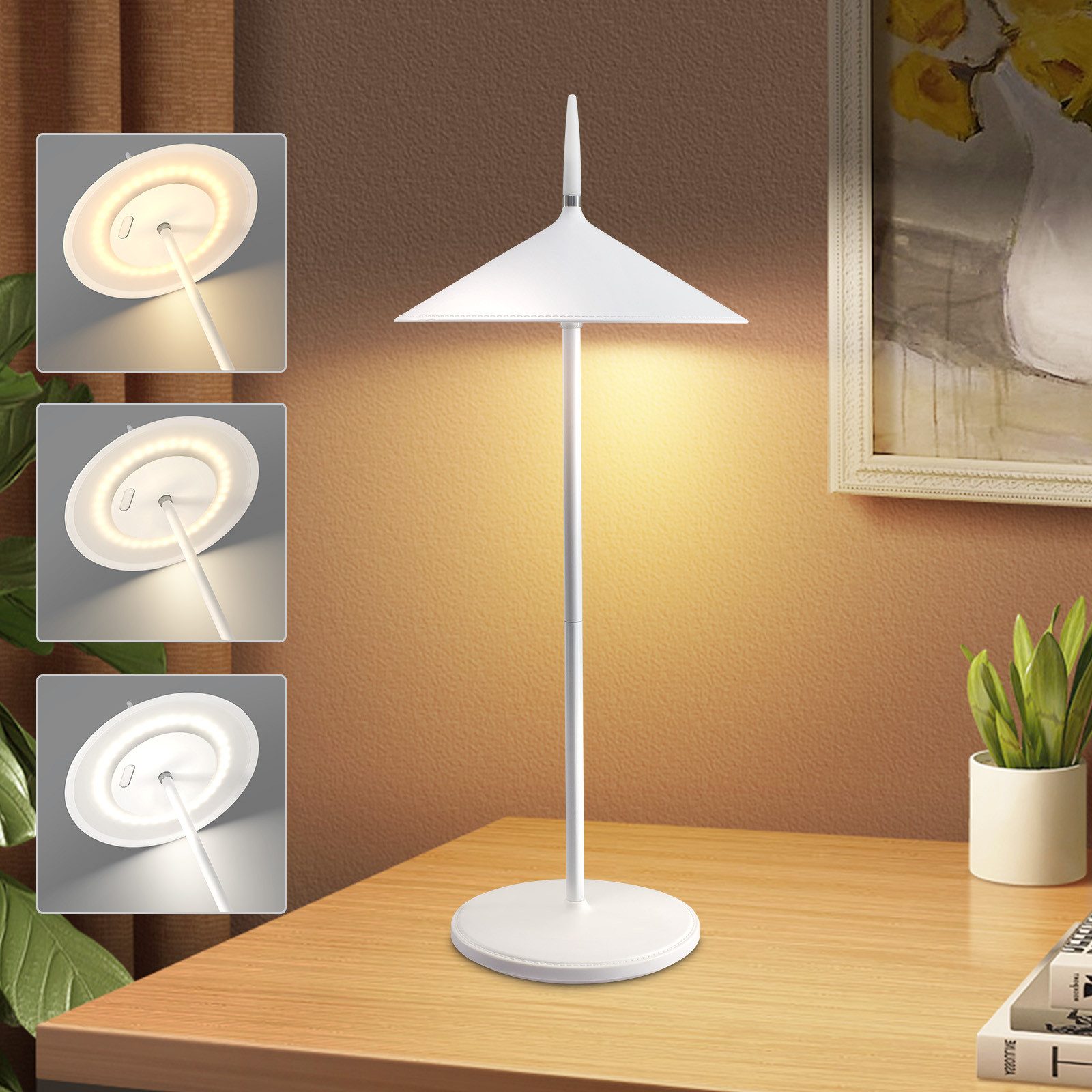 NETTLIFE LED-spegellampa 50 cm för badrum: 10 W svart, IP44, varmvit 3000K, vattentät vägglampa utan glödlampa