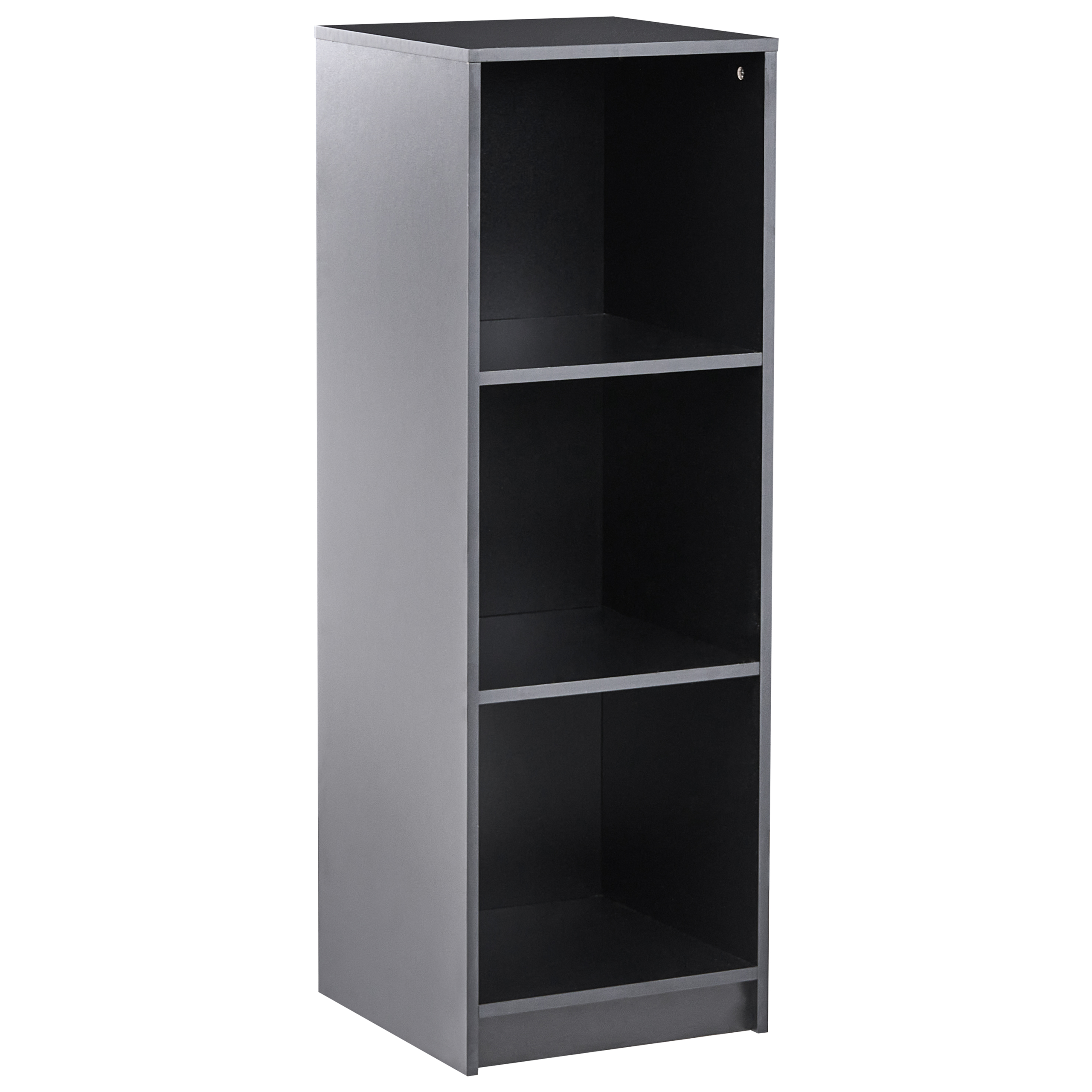 Bokhylla med 3 hyllor ZEHNA 117 cm Svart