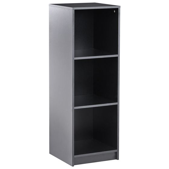 Bokhylla med 3 hyllor ZEHNA 117 cm Svart