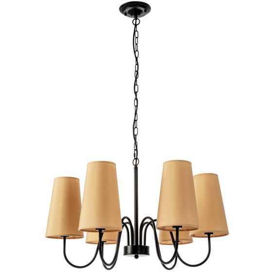TOOLIGHT hängande taklampa APP753-6 Svart 70x70x110cm
