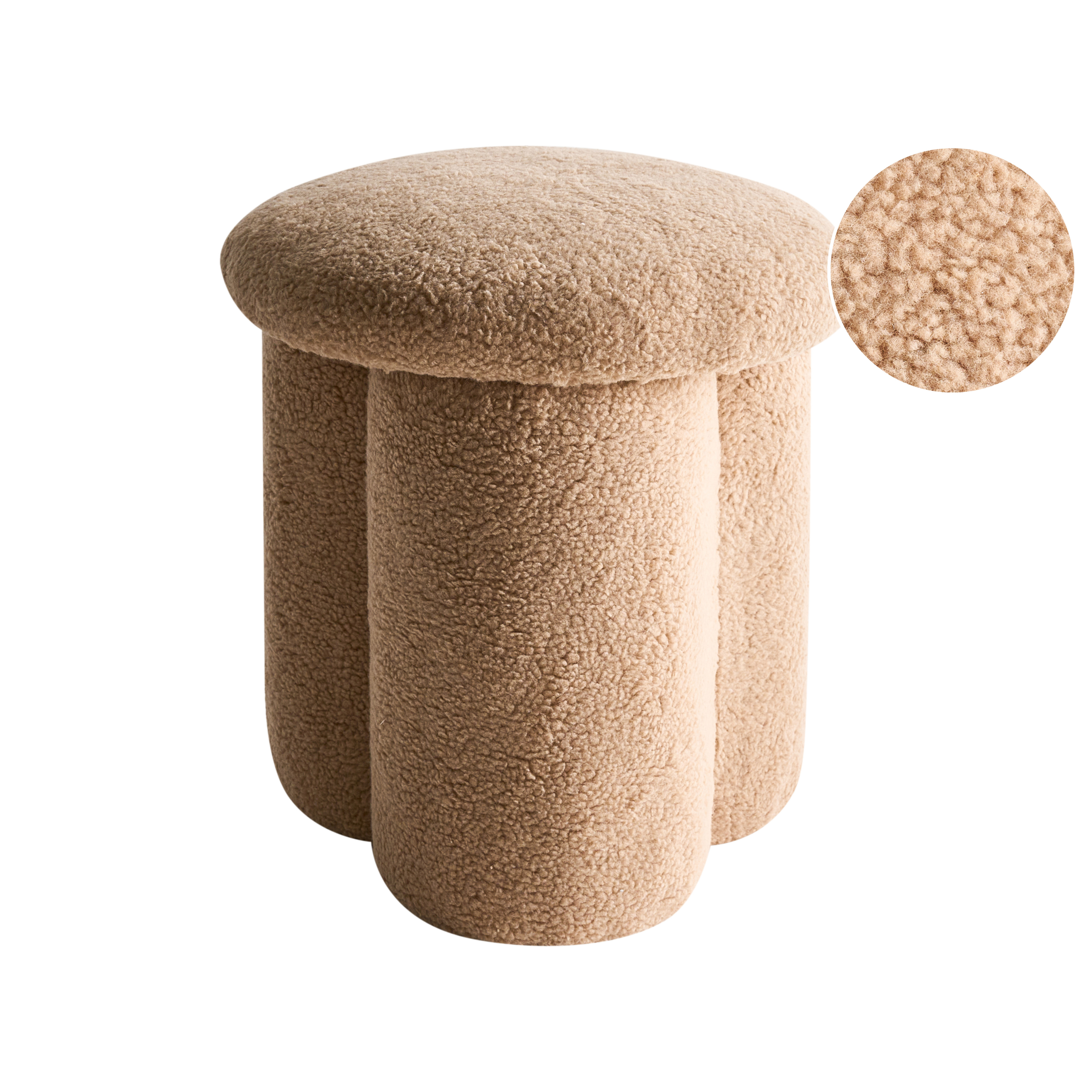 Sittpuff CARRINGTON Bouclé Beige