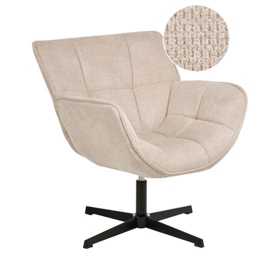 Svängbar fåtölj AUMA Ljusbeige