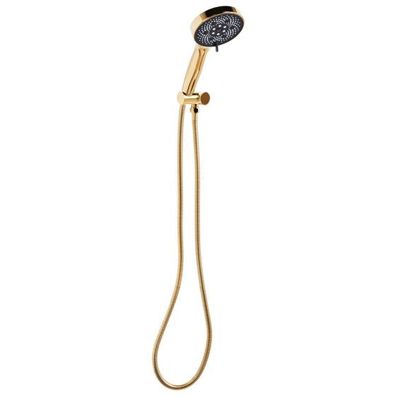 Duschhuvud och slangkit ICHMA 5 strållägen Guld