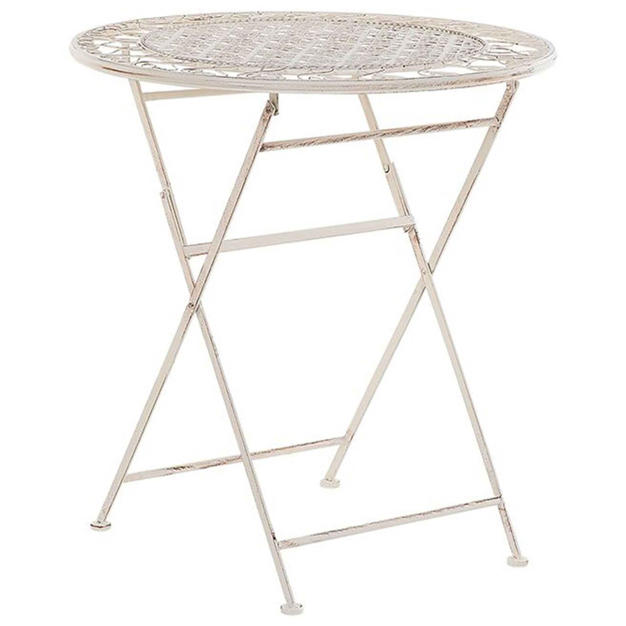 Bistrobord TRIESTE 70 cm 70 cm Metall Ljusbeige