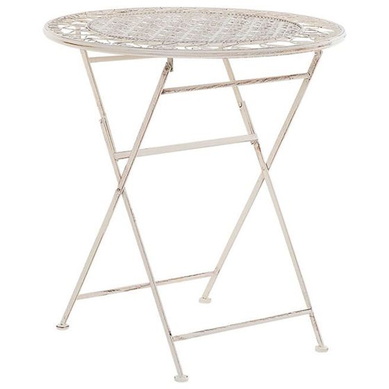 Bistrobord TRIESTE 70 cm 70 cm Metall Ljusbeige