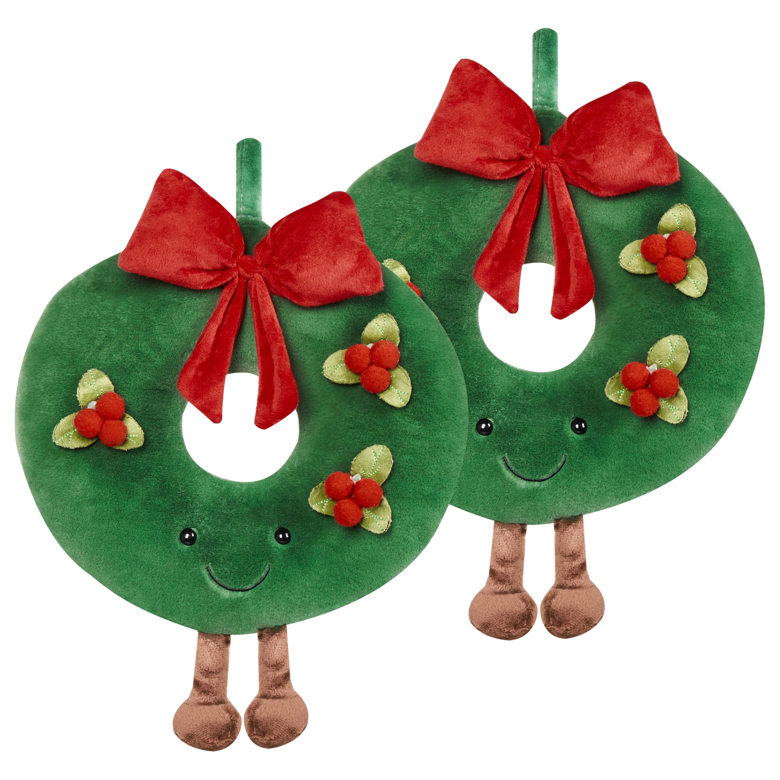 Set med 2 prydnadskuddar BONBON 45 x 45 cm Grön