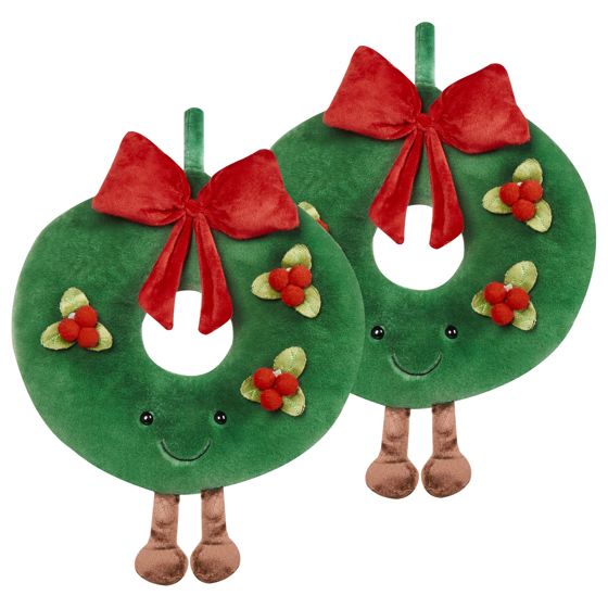 Set med 2 prydnadskuddar BONBON 45 x 45 cm Grön