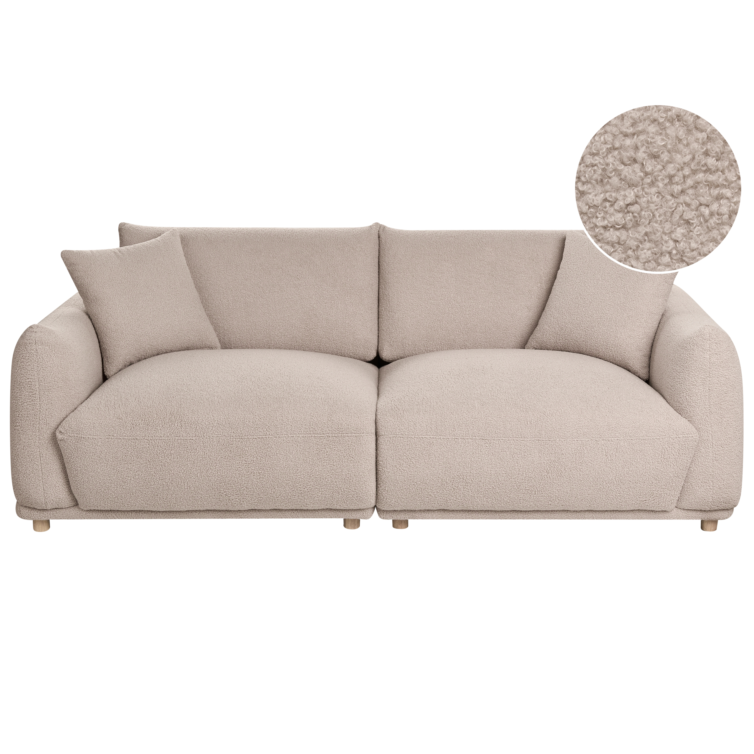 Soffa 3-sits JUBEK Bouclé Beige