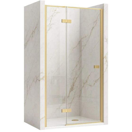 REA Duschdörr Atlas 90 Höger + magnetlist Borstat Guld, 90x0,6x200cm