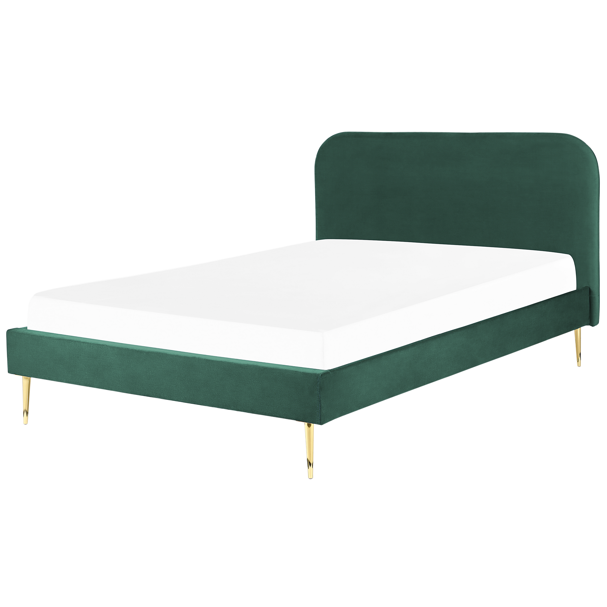 Säng med lamellram Sammet FLAYAT 160 x 200 cm Smaragdgrön