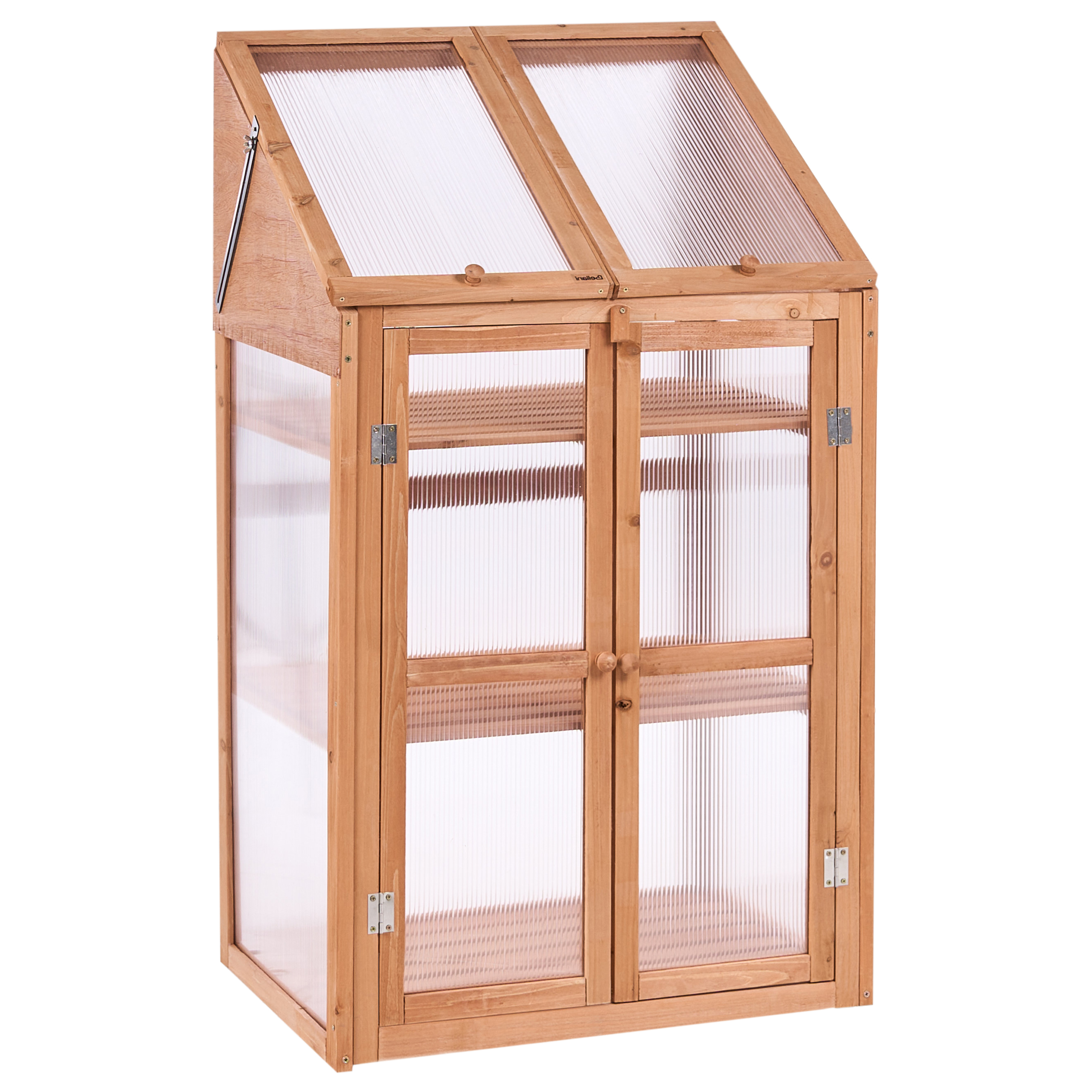 Växthus för balkong VOLVERA 67 cm 49 cm Granträ Ljusbrun