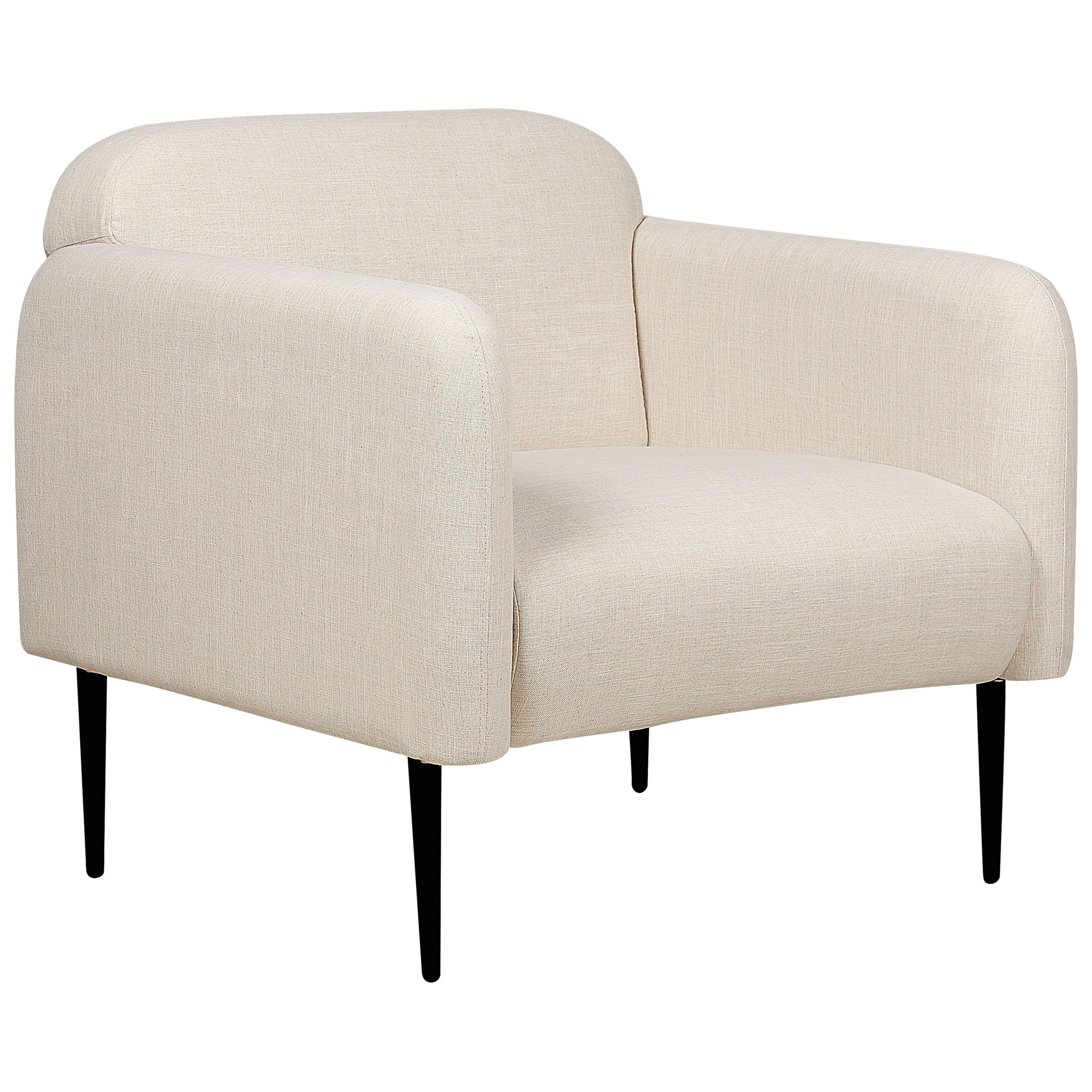 Fåtölj STOUBY Linne Ljusbeige