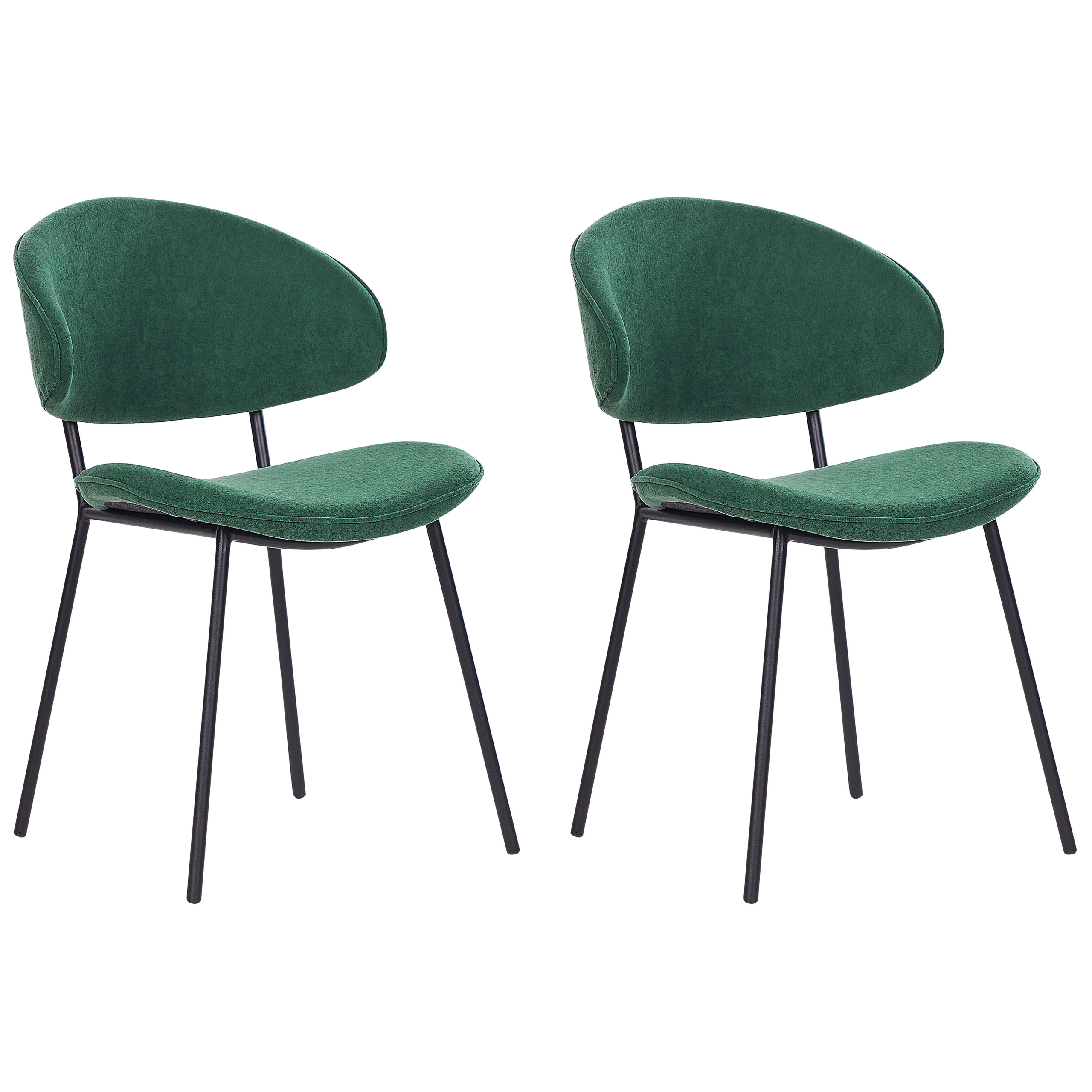 Set med 2 matstolar KIANA Mörkgrön