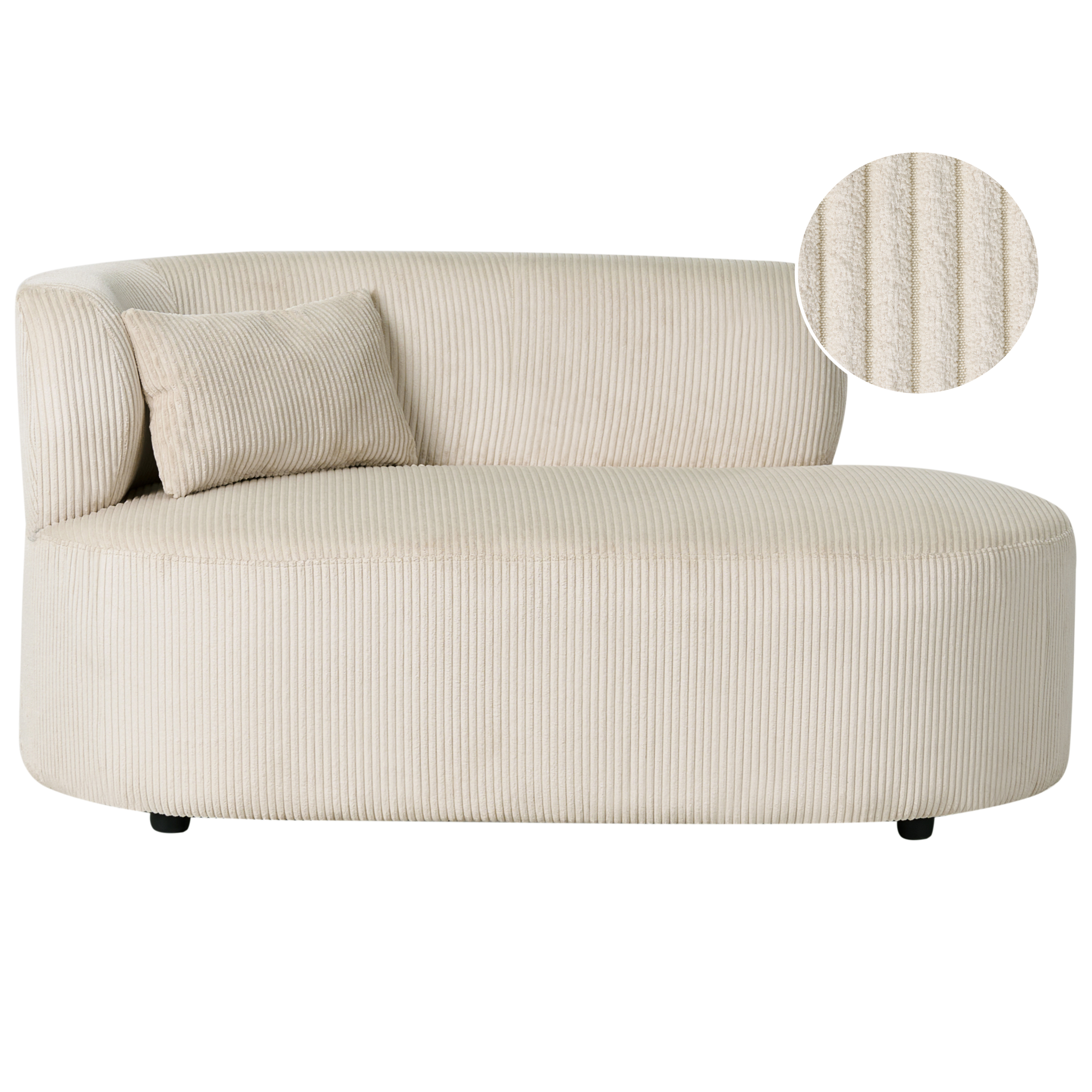 Vänstervänd schäslong VANVEY Manchester Ljusbeige
