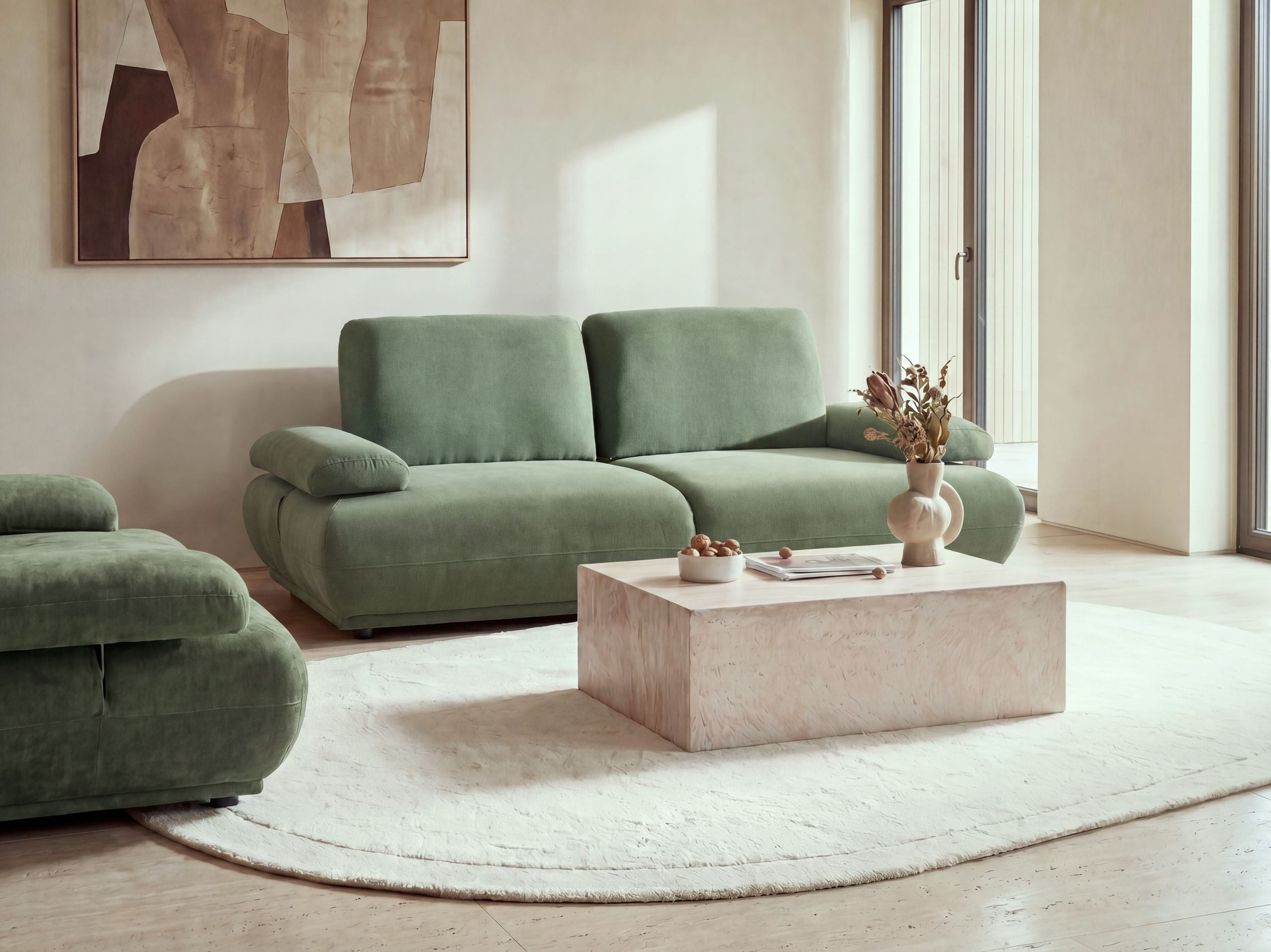 Soffa 3-sits NACKA Ljusgrön