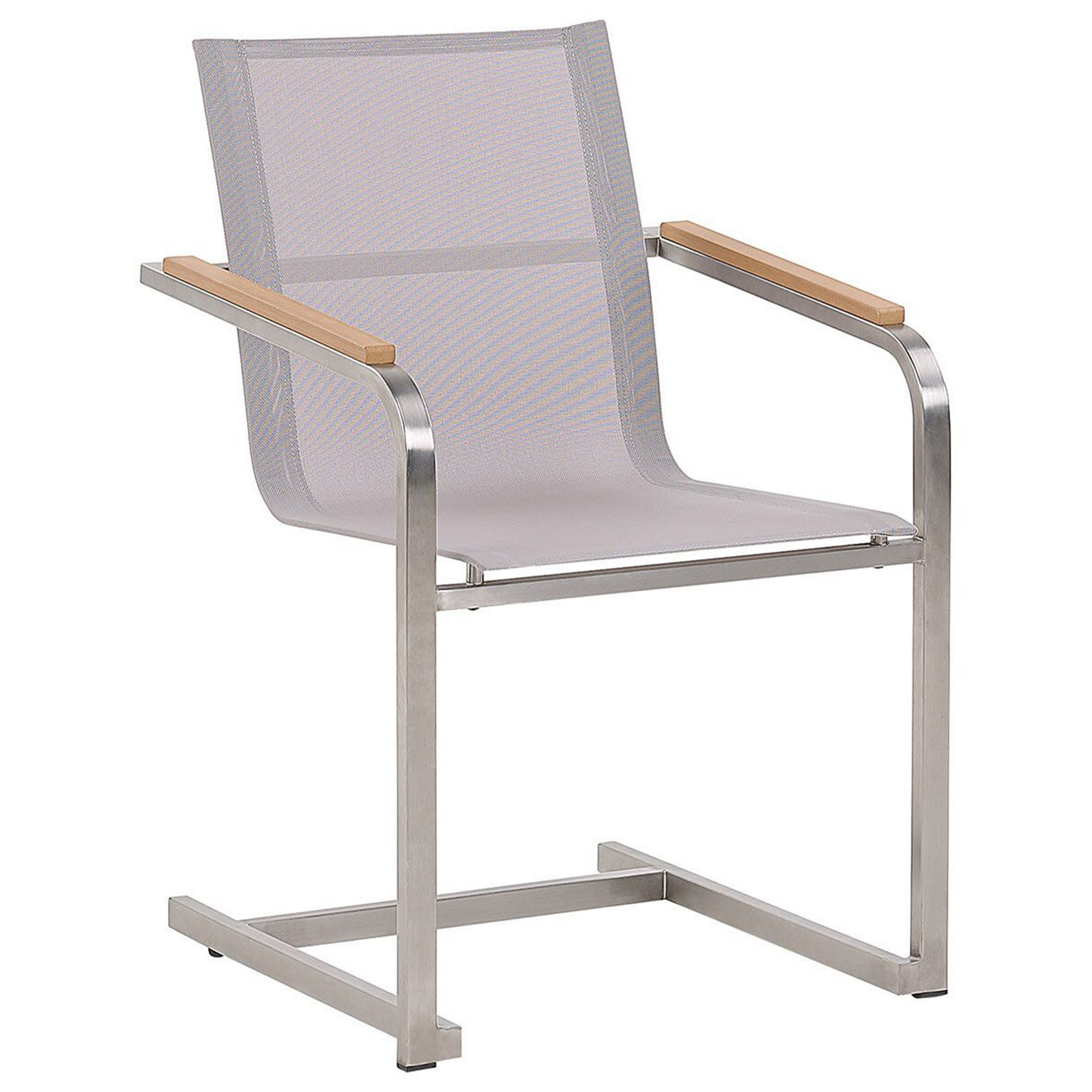 Set med 2 trädgårdsstolar COSOLETO Rostfritt stål Beige