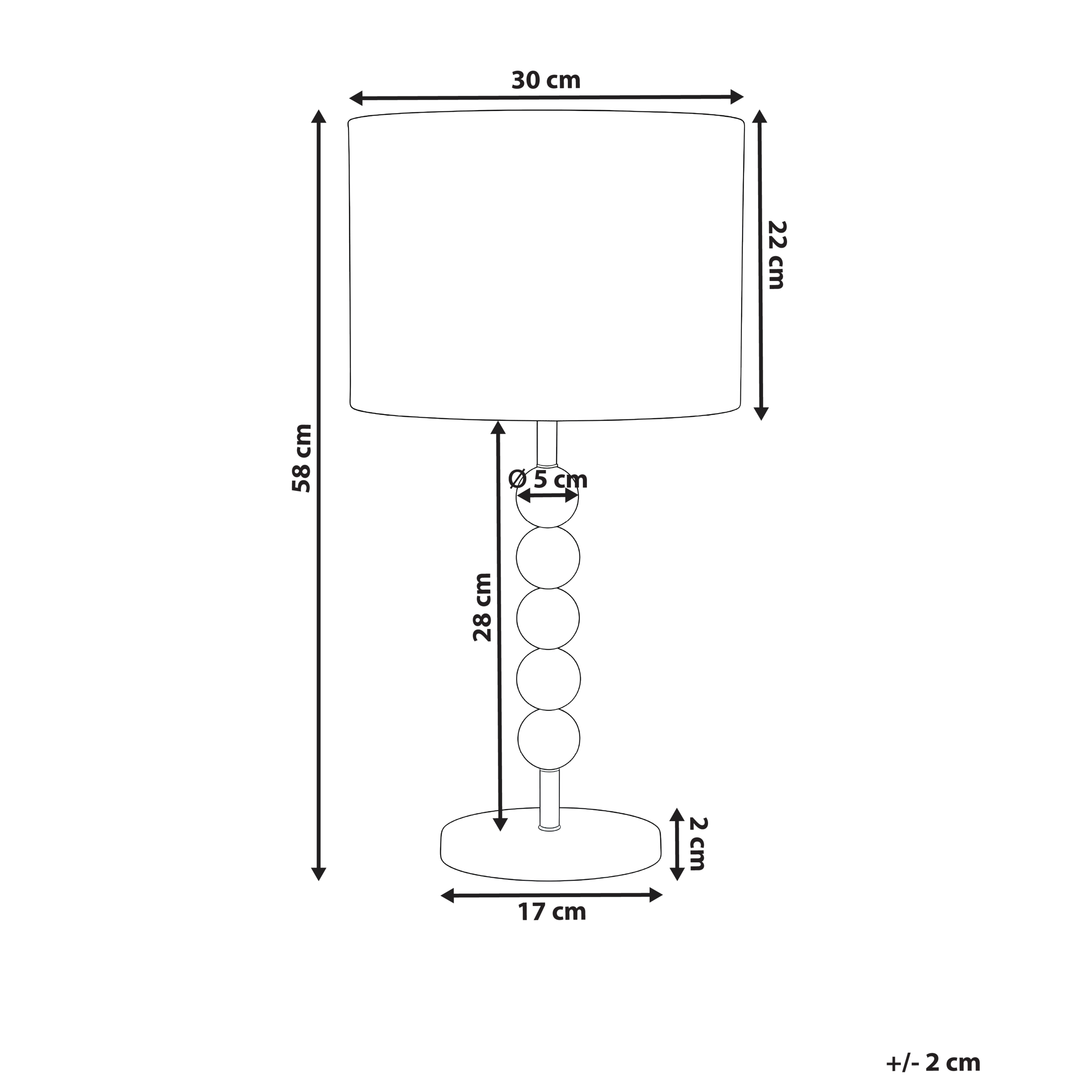 Bordslampa LOKY Metall Mässing