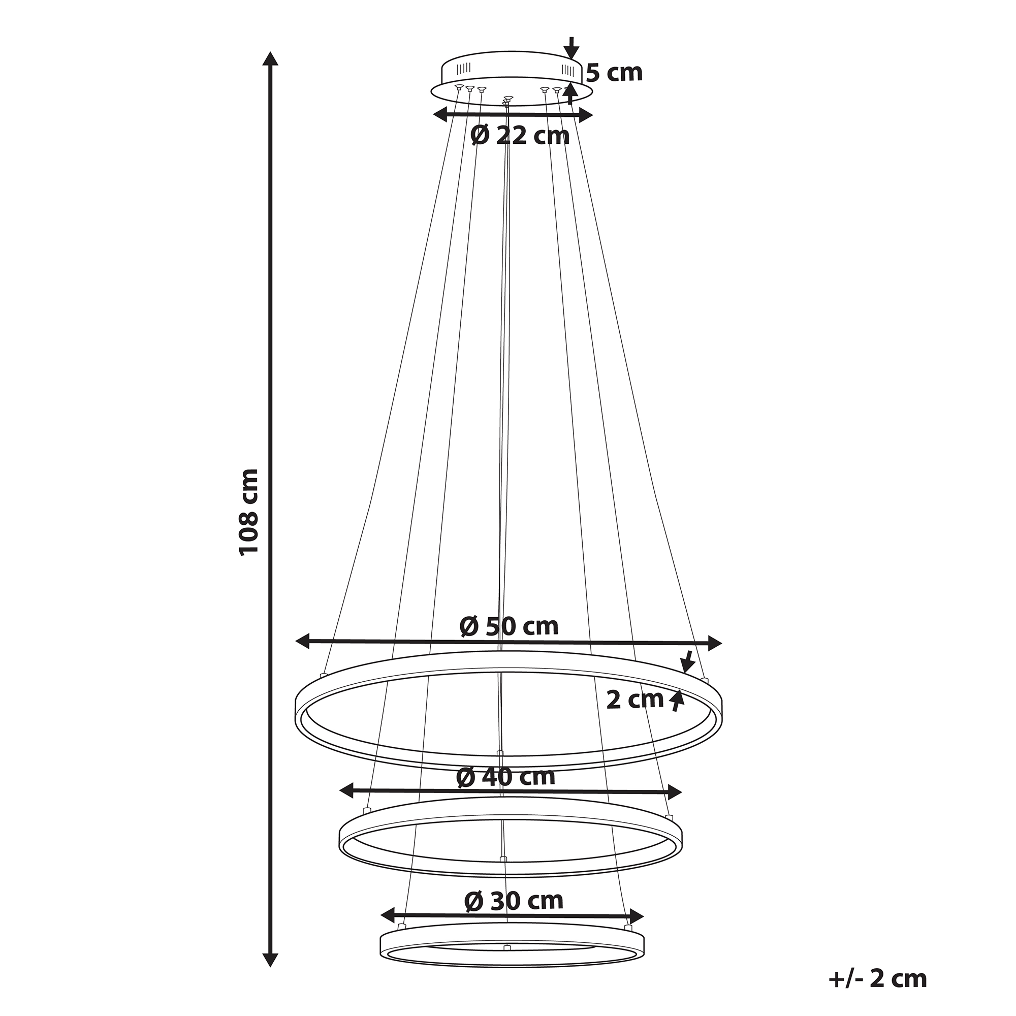 LED-pendellampa ATREK Metall Svart