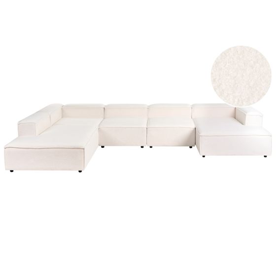 Modulär hörnsoffa 5-sits ARDAL Bouclé Off-White Högervänd