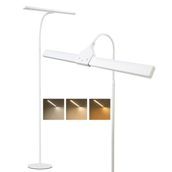 NETTLIFE LED - golvlampa för vardagsrummet, dimbar - 156 cm modern 10 W beröringsstyrd läslampa med timer
