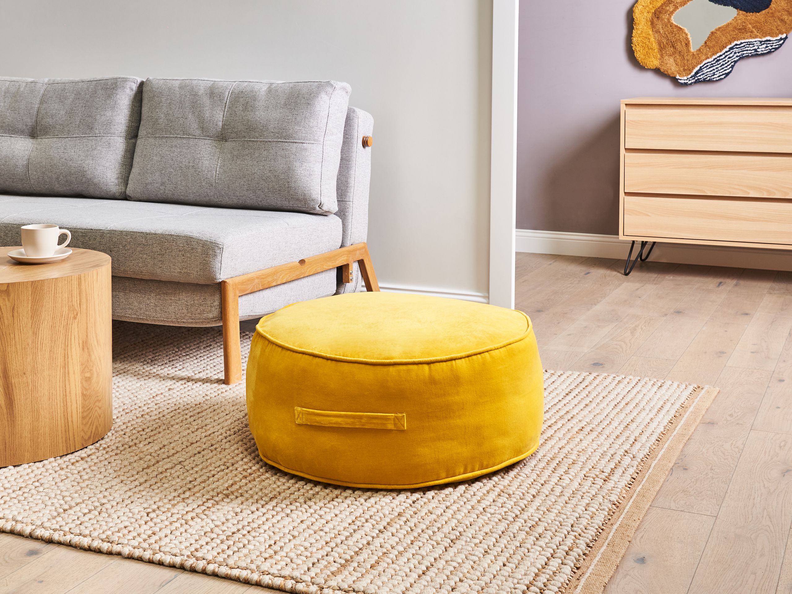 Sittpuff YULLE Sammet Gul