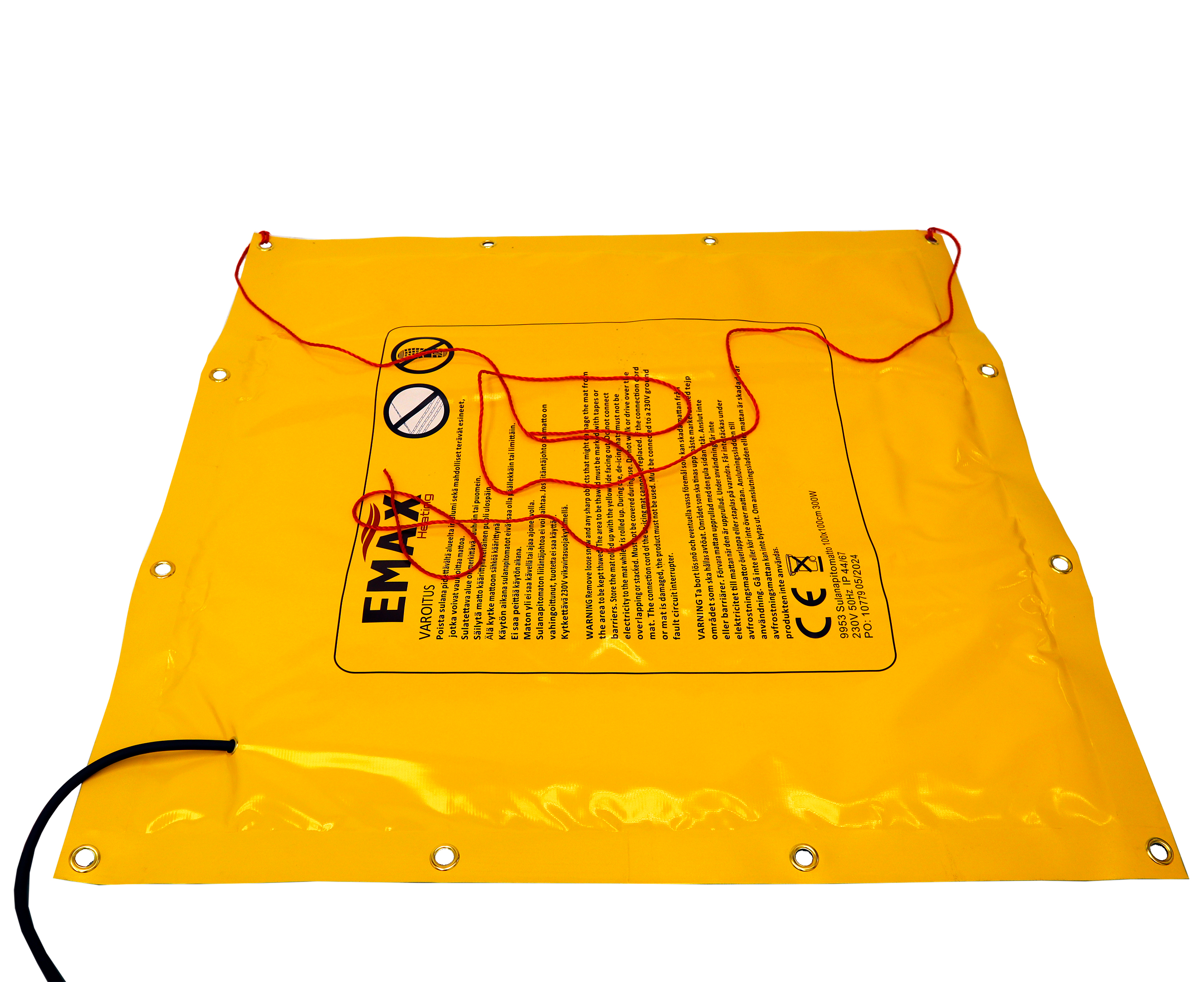 Emax Heating Snösmältningsmatta 100x100cm 300W 230V med stickpropp