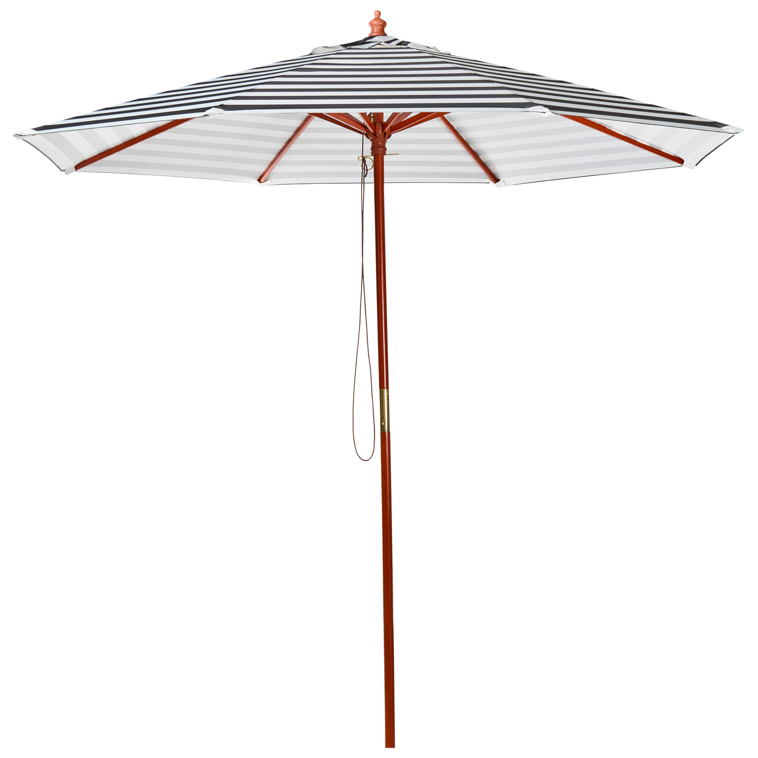 Parasoll 260 cm FERENTILLO Svart/ Vit